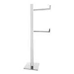 Kit Banheiro Premium Kazalinda: Toalheiro 30cm, Lixeira 6L Automática e Papeleira Dupla Inox