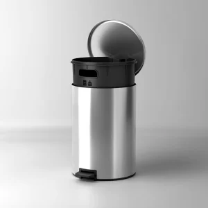 Lixeira Inox Loop 20L Tramontina com pedal