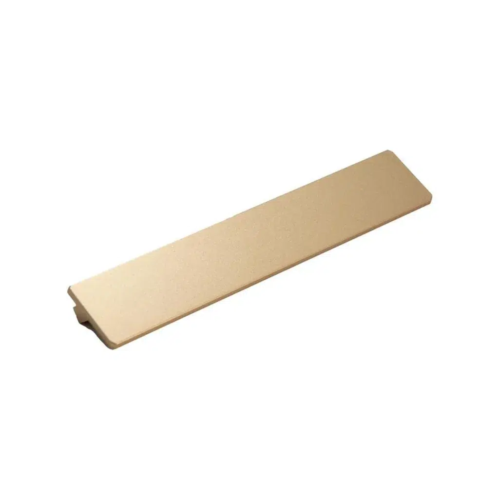 Puxador Portas e Gavetas Traso 128mm Dourado Matte Zen Design
