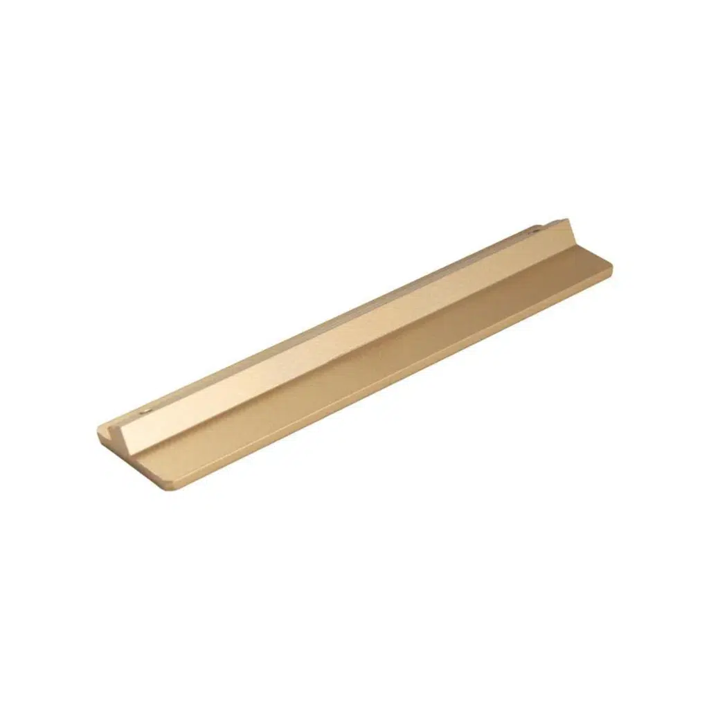 Puxador Portas e Gavetas Traso 128mm Dourado Matte Zen Design