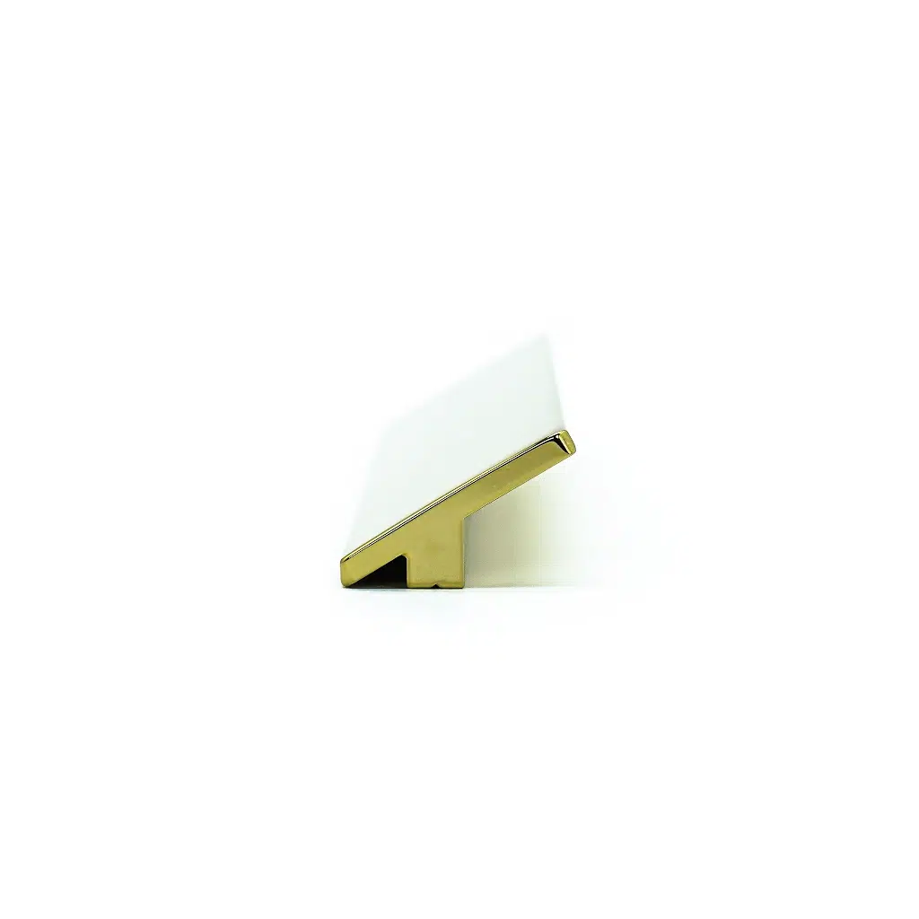 Puxador Portas e Gavetas Traso 128mm Gold Brilhante Zen Design