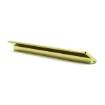 Puxador Portas e Gavetas Traso 128mm Gold Brilhante Zen Design