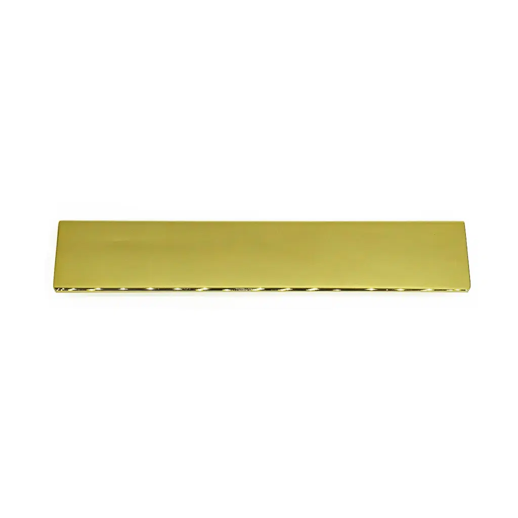 Puxador Portas e Gavetas Traso 128mm Gold Brilhante Zen Design