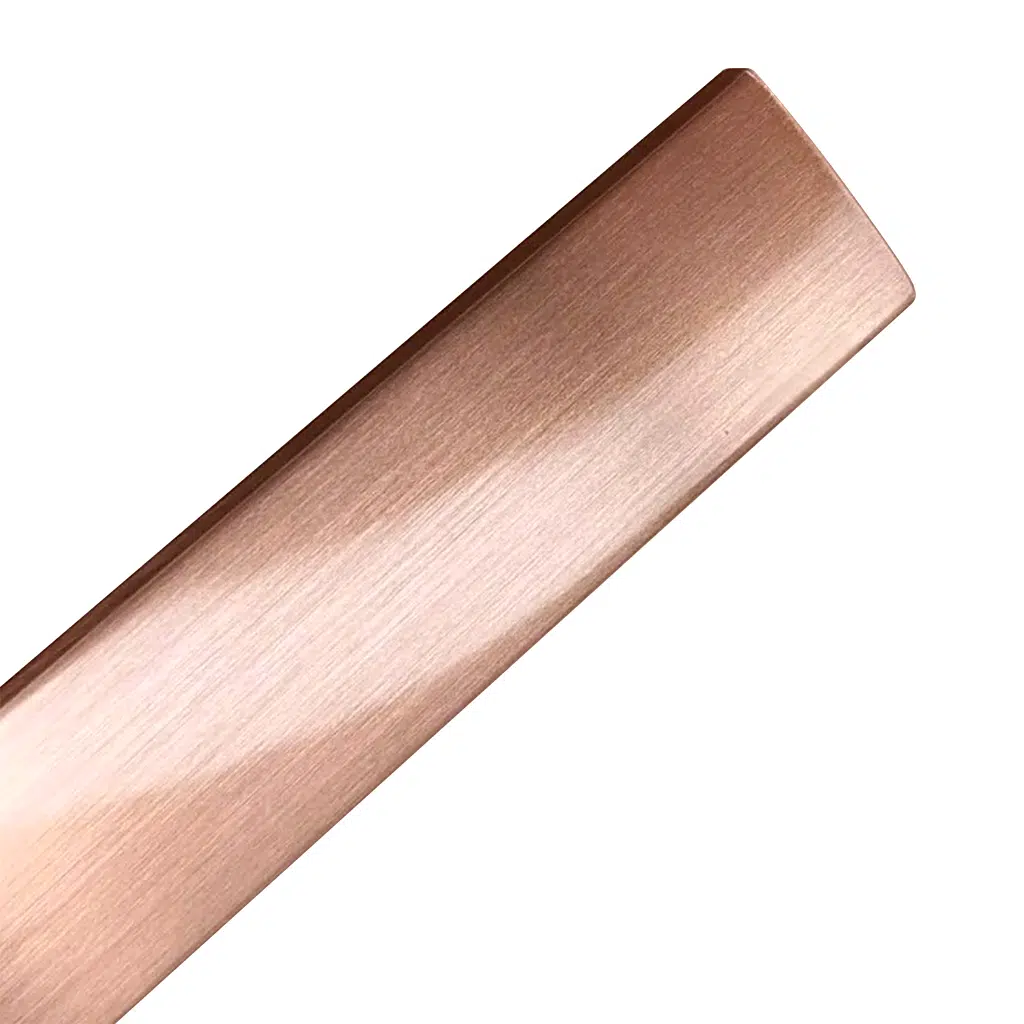Puxador Portas e Gavetas Traso 128mm Rose Escovado Zen Design