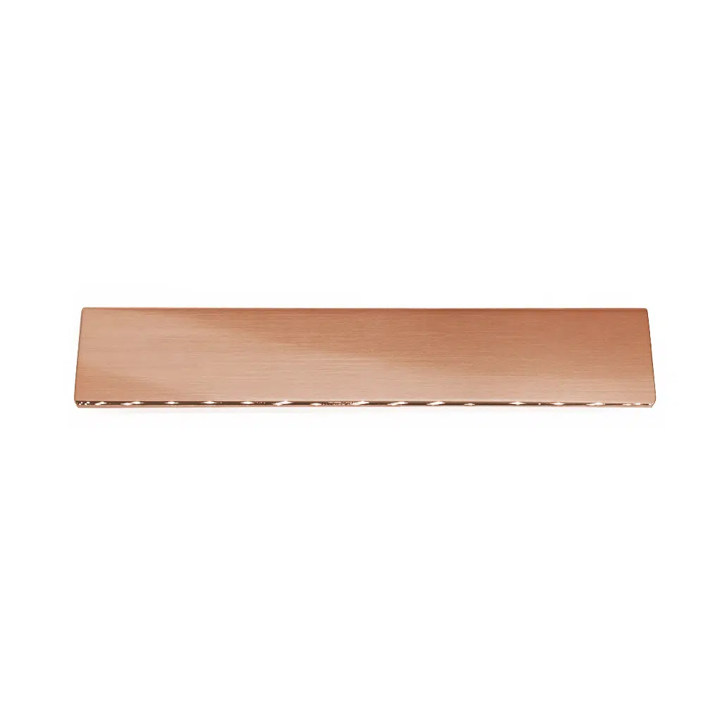 Puxador Portas e Gavetas Traso 128mm Rose Escovado Zen Design