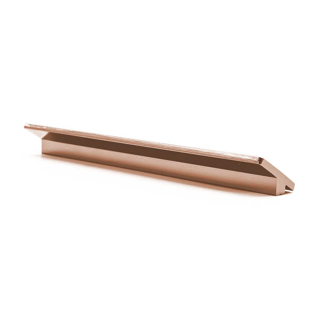 Puxador Portas e Gavetas Traso 128mm Rose Escovado Zen Design