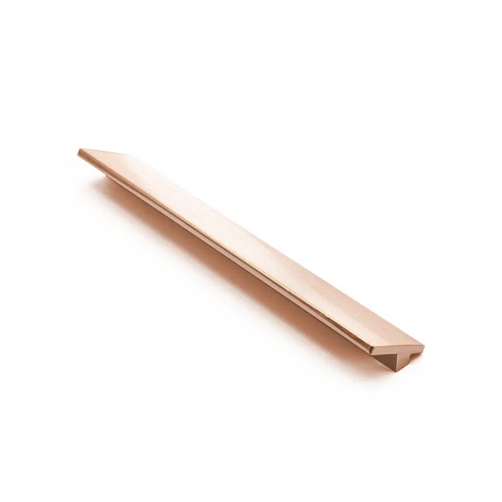 Puxador Portas e Gavetas Traso 128mm Rose Escovado Zen Design