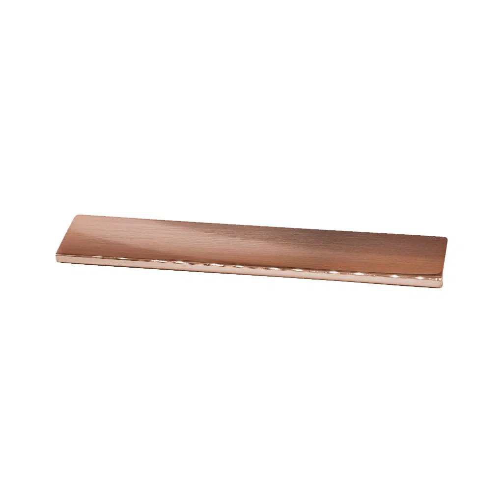 Puxador Portas e Gavetas Traso 128mm Rose Escovado Zen Design