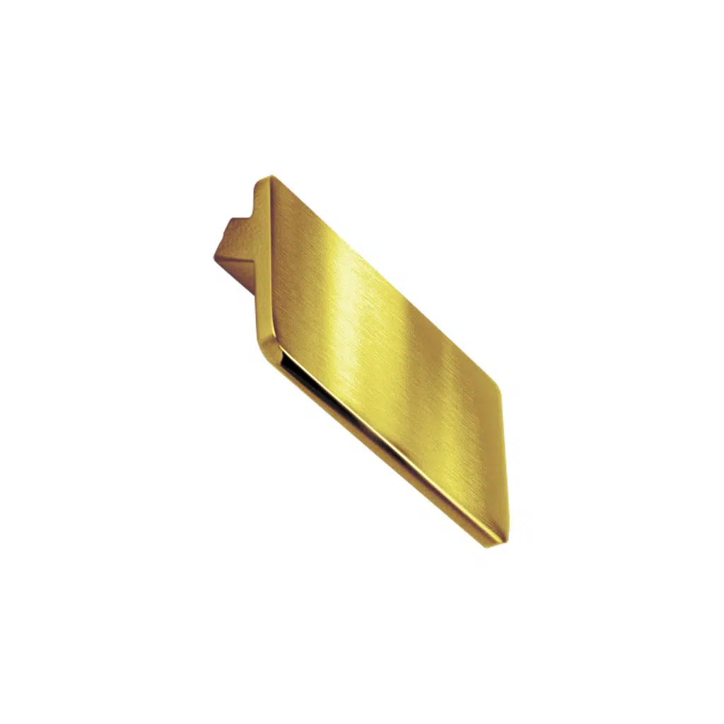 Puxador Portas e Gavetas Traso 32mm Gold Escovado Zen Design