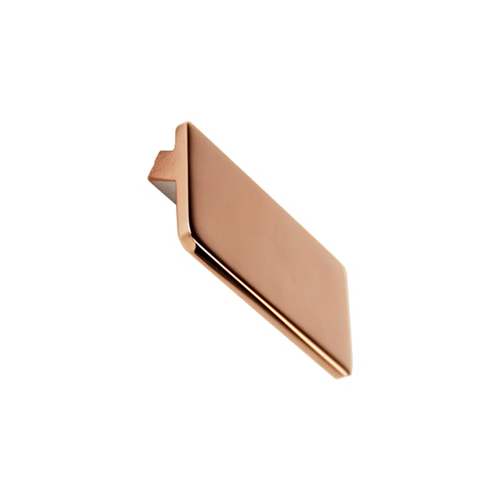 Puxador Portas e Gavetas Traso 32mm Rose Brilhante Zen Design