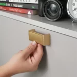 Puxador para Móvel Creta Dourado Matte 64mm Zen Design
