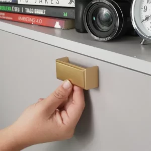 Puxador para Móvel Creta Dourado Matte 64mm Zen Design