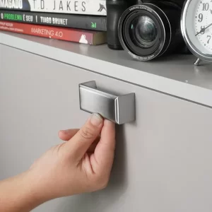 Puxador para Móvel Creta Níquel Escovado 64mm Zen Design