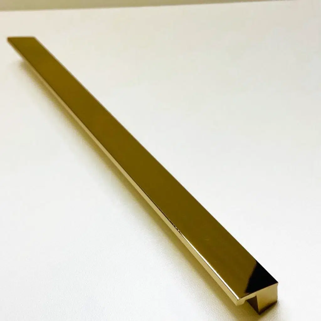 Puxador para Móvel Ken Gold Brilhante 128mm Zen Design
