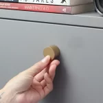 Puxador para Móvel Rádio Médio Dourado Matte Zen Design