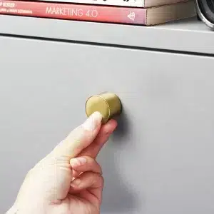 Puxador para Móvel Rádio Médio Gold Brilhante Zen Design