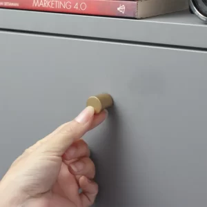 Puxador para Móvel Rádio Mini Dourado Matte Zen Design