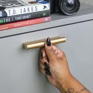 Puxador para Móvel Sorento 96mm Dourado Matte Zen Design