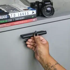 Puxador para Móvel Sorento 96mm Preto Fosco Zen Design