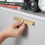 Puxador para Móvel Sottile Dourado Matte 128mm Zen Design