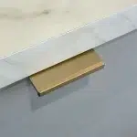 Puxador para Móvel Sottile Dourado Matte 32mm Zen Design