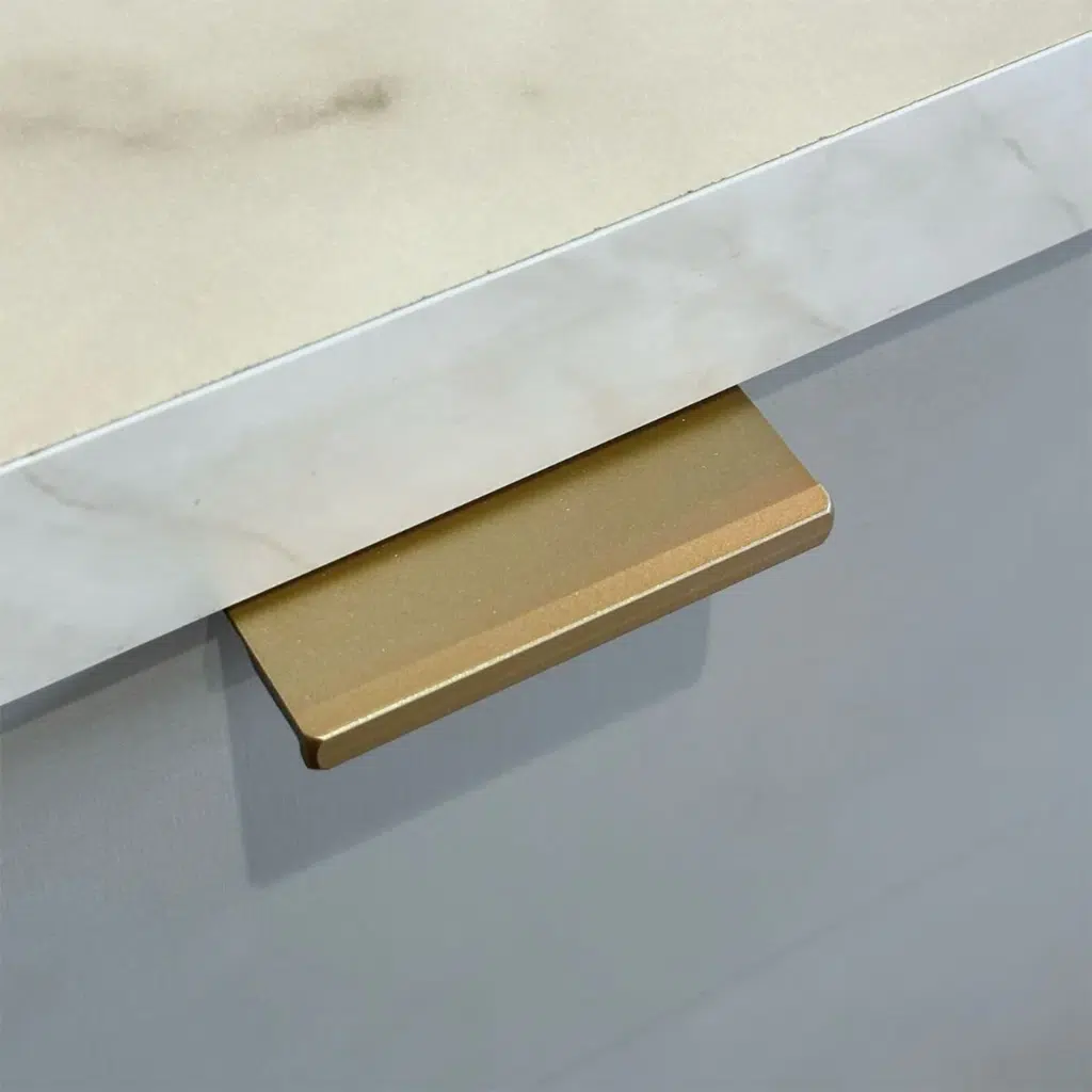 Puxador para Móvel Sottile Dourado Matte 32mm Zen Design