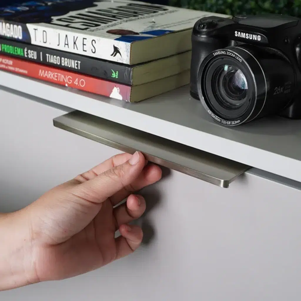 Puxador para Móvel Sottile Níquel Escovado 160mm Zen Design