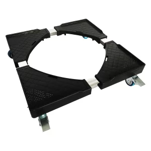Base Suporte Giratório para Eletrodomésticos com Rodinhas Preto Kazalinda