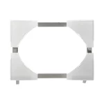 Base Suporte Giratório para Eletrodomésticos com Rodinhas Branco Kazalinda