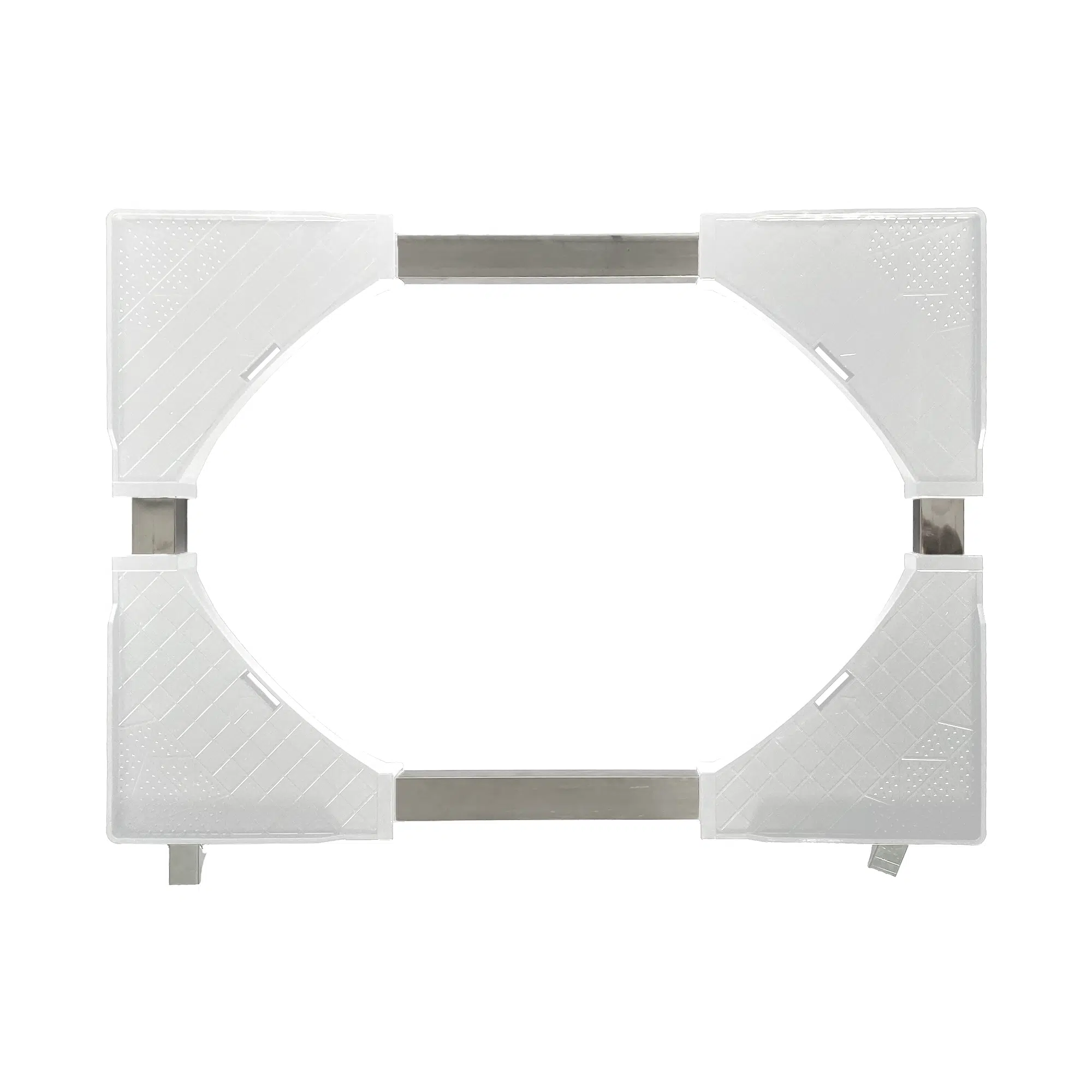 Base Suporte Giratório para Eletrodomésticos com Rodinhas Branco Kazalinda