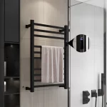 Toalheiro Térmico Redondo Preto Inox Kazalinda | Timer e Temp. Touch | Bivolt