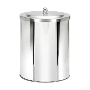 Lixeira de Pia 3 Litros Ecobin em Inox com Tampa Sobreposta