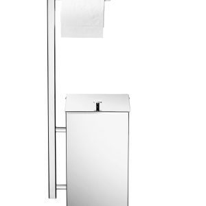 Lixeira com Papeleira Inox Polido 4 Litros Ecobin