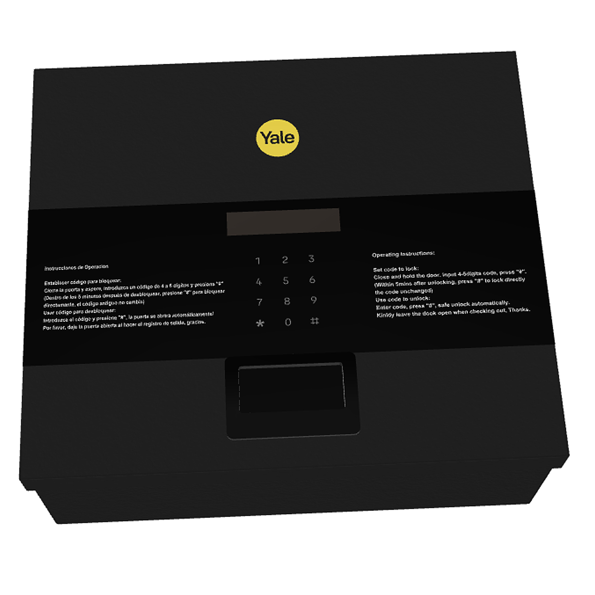Cofre Digital de Piso Yale Preto Touchscreen 12L