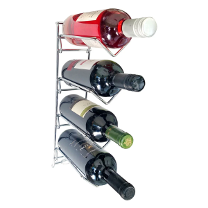 Adega de Parede Aramada Cromada Duler 83110 | Suporte Vinho 4 Garrafas