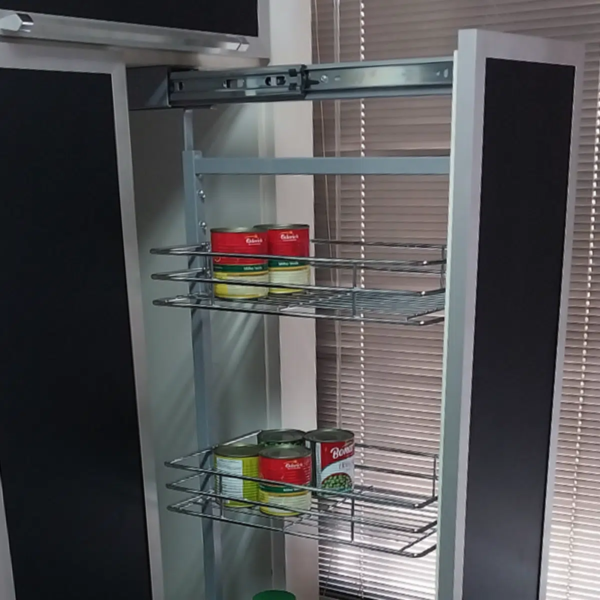 Coluna Regulável Deslizante Embutir 5 Cestos Cromado Schmitt