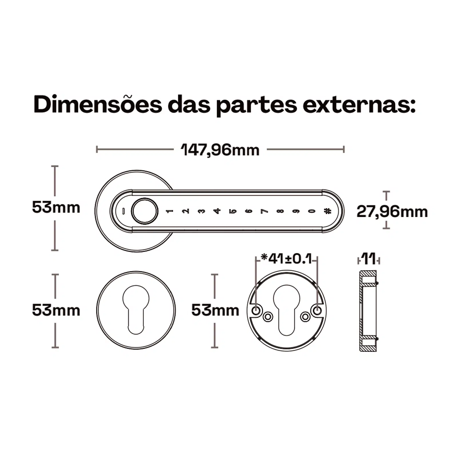 Fechadura Digital Biometria Geonav FBE03SV Prata | Wi-Fi Opcional | Senha, App e Chave