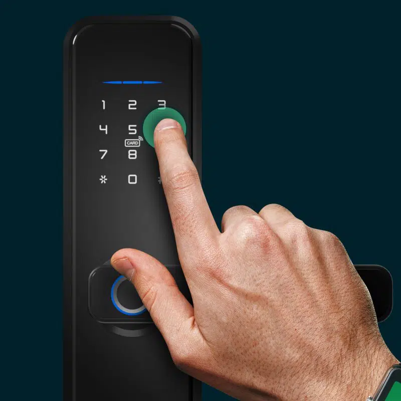 Fechadura Digital Automática Inteligente Fortezza FZE01BK | Biometria Zigbee 5 Acessos