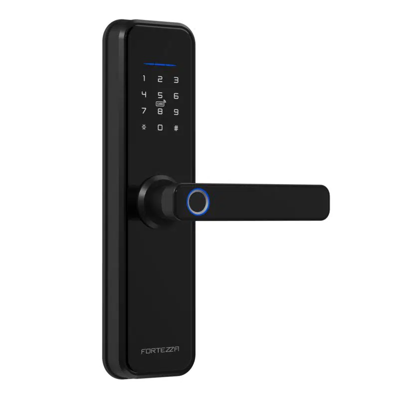 Fechadura Digital Automática Inteligente Fortezza FZE01BK | Biometria Zigbee 5 Acessos