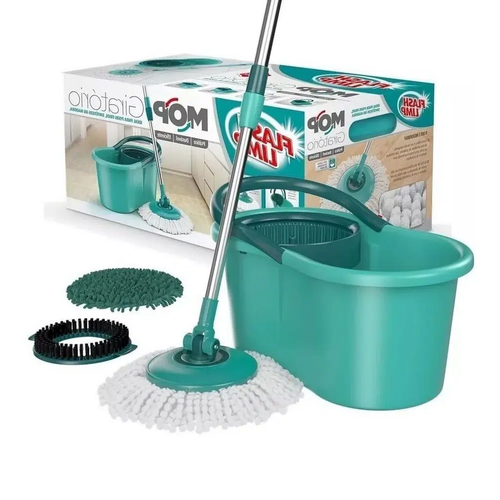 Mop Giratório 3 em 1 Flash Limp MOP8258 | Balde 12L + 3 Refis