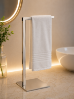 Toalheiro de Bancada Lavabo Quadrado Inox 304 Polido Premium - Kazalinda - Imagem 3