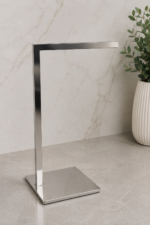 Toalheiro de Bancada Lavabo Quadrado Inox 304 Polido Premium - Kazalinda - Imagem 5