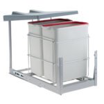 Lixeira Dupla Deslizante com Tampa Fixa Cesto 20 Litros 2072