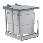 Lixeira Dupla Deslizante com Tampa Fixa Cesto 20 Litros 2072 - Imagem 2