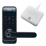 Combo Fechadura Digital Smart Lock SL205 Papaiz + Hub Yale Connect (Controle Remoto)