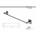 Porta Toalha de 60cm Acabamento Quadrado em Latão - TM176301 - Imagem 6