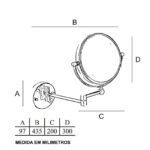 ESPELHO REDONDO E6520 Italy Line - Imagem 4