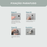 Kit Banheiro Faciliti Com Ventosa Cromado 10050 - Imagem 7