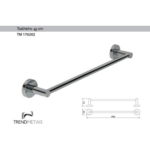 Kit 1 Papeleira 1 Cabide 1 Toalheiro 45cm 1 Toalheiro 30cm Redondo Trendmetais - Imagem 6