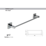 Kit 1 Papeleira 1 Cabide 1 Toalheiro 45cm Quadrado Trendmetais - Imagem 5